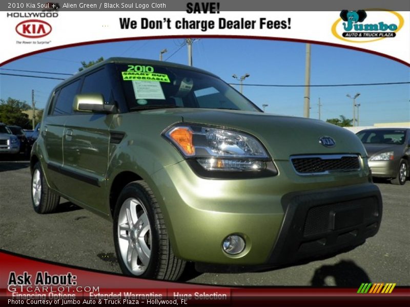 Alien Green / Black Soul Logo Cloth 2010 Kia Soul +
