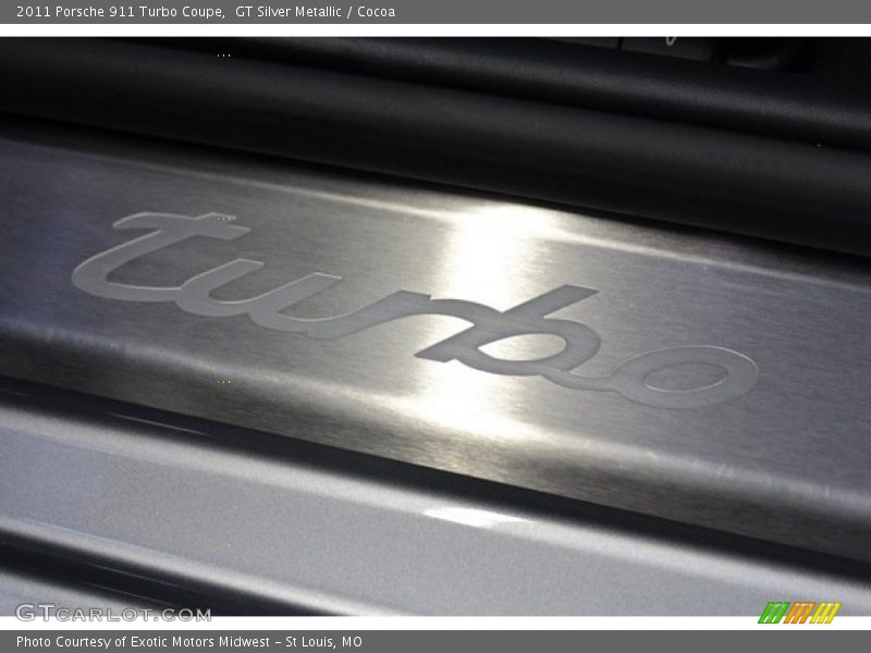 GT Silver Metallic / Cocoa 2011 Porsche 911 Turbo Coupe