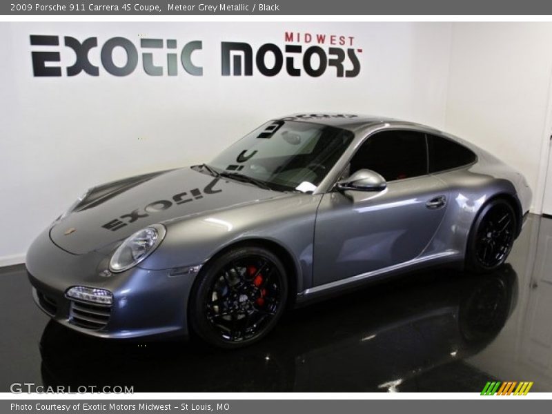 Meteor Grey Metallic / Black 2009 Porsche 911 Carrera 4S Coupe