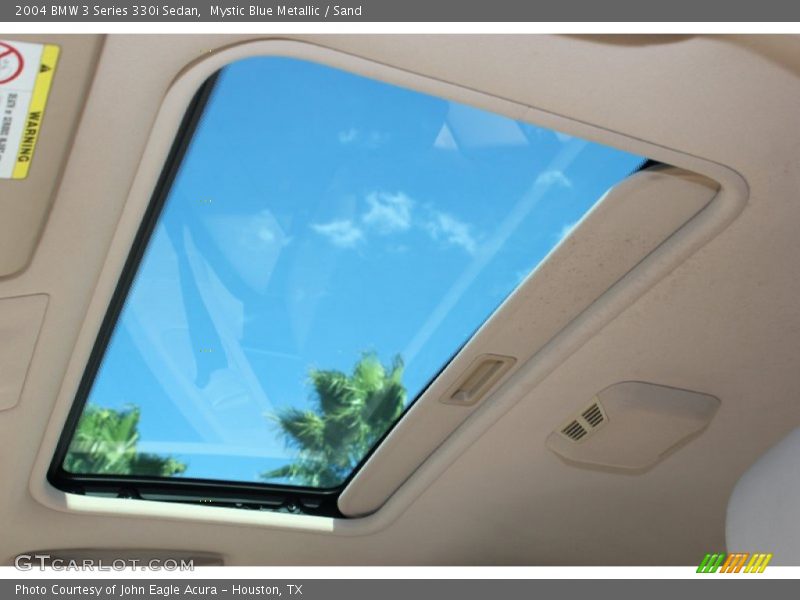 Sunroof of 2004 3 Series 330i Sedan