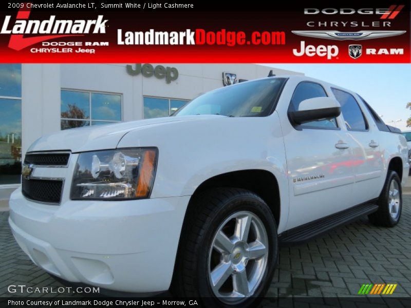 Summit White / Light Cashmere 2009 Chevrolet Avalanche LT