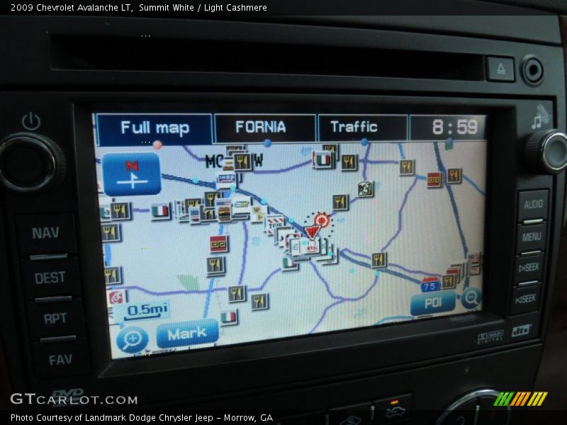 Summit White / Light Cashmere 2009 Chevrolet Avalanche LT