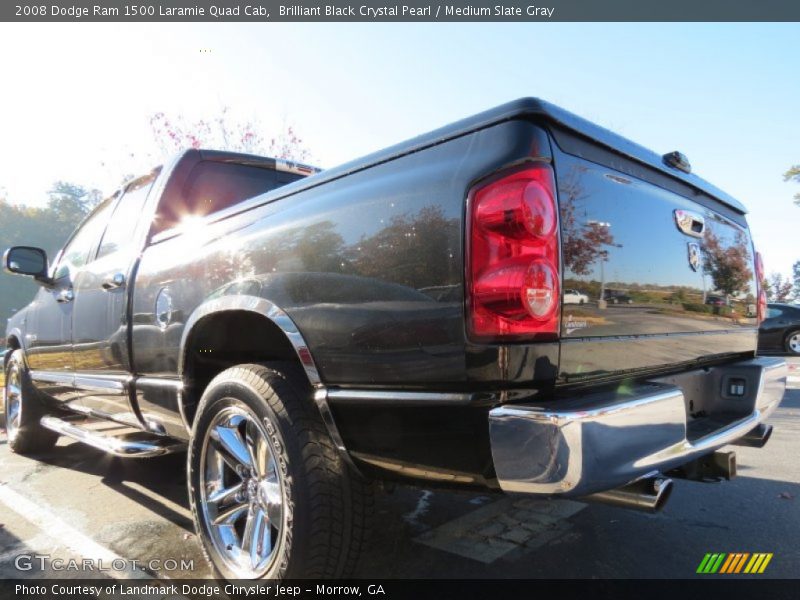 Brilliant Black Crystal Pearl / Medium Slate Gray 2008 Dodge Ram 1500 Laramie Quad Cab
