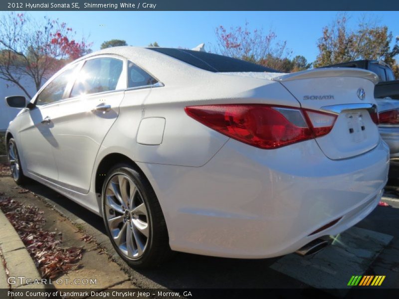 Shimmering White / Gray 2012 Hyundai Sonata SE