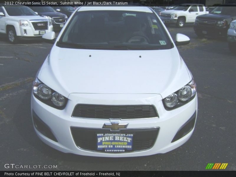 Summit White / Jet Black/Dark Titanium 2012 Chevrolet Sonic LS Sedan