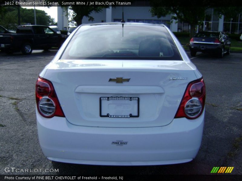 Summit White / Jet Black/Dark Titanium 2012 Chevrolet Sonic LS Sedan