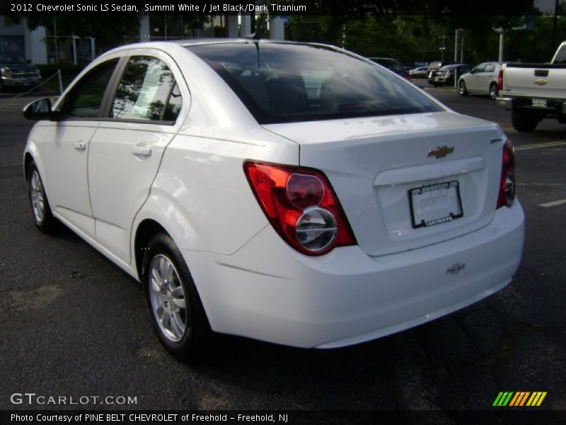 Summit White / Jet Black/Dark Titanium 2012 Chevrolet Sonic LS Sedan