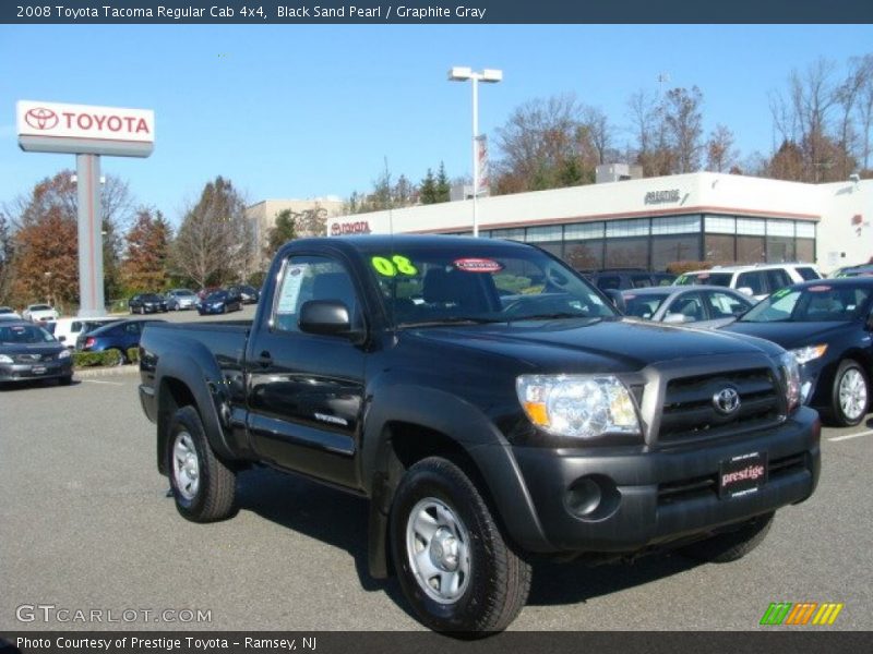 Black Sand Pearl / Graphite Gray 2008 Toyota Tacoma Regular Cab 4x4