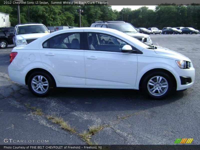 Summit White / Jet Black/Dark Titanium 2012 Chevrolet Sonic LS Sedan