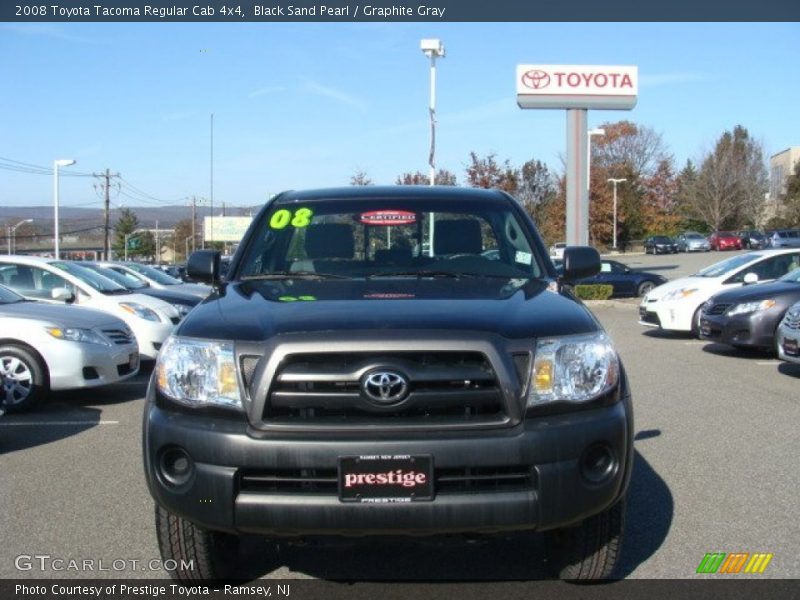 Black Sand Pearl / Graphite Gray 2008 Toyota Tacoma Regular Cab 4x4
