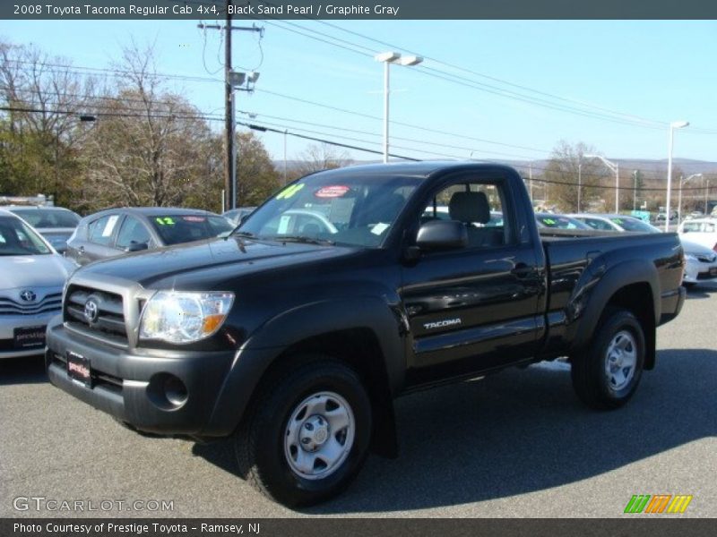 Black Sand Pearl / Graphite Gray 2008 Toyota Tacoma Regular Cab 4x4