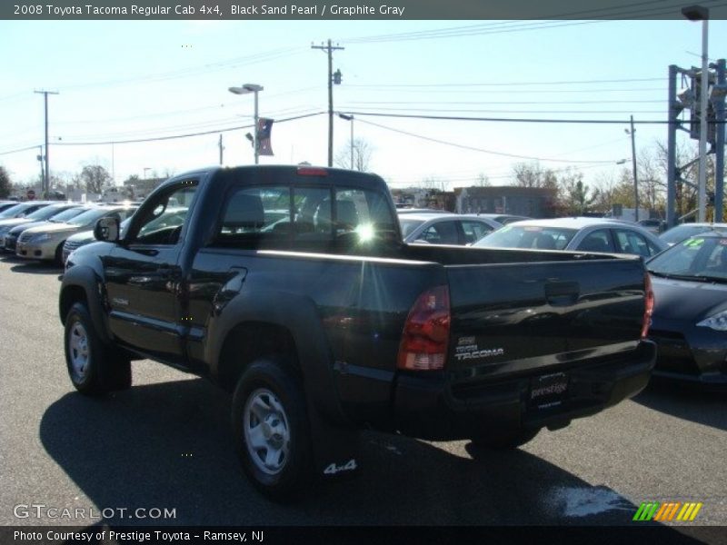 Black Sand Pearl / Graphite Gray 2008 Toyota Tacoma Regular Cab 4x4
