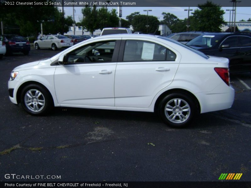 Summit White / Jet Black/Dark Titanium 2012 Chevrolet Sonic LS Sedan