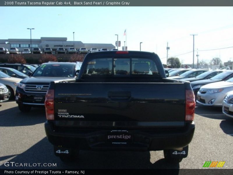 Black Sand Pearl / Graphite Gray 2008 Toyota Tacoma Regular Cab 4x4