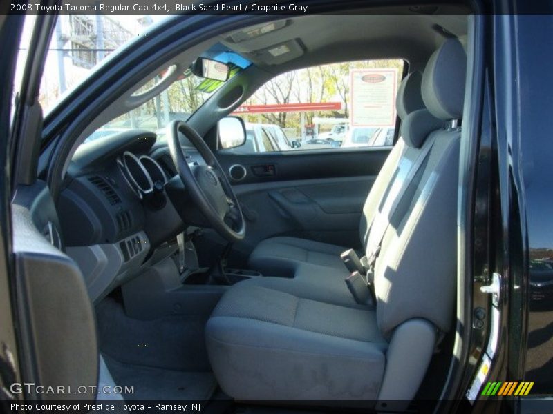 Black Sand Pearl / Graphite Gray 2008 Toyota Tacoma Regular Cab 4x4