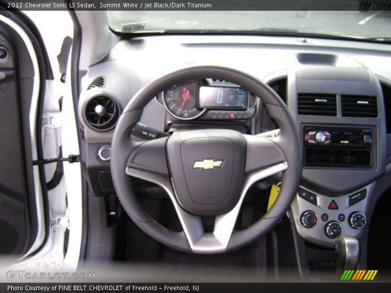 Summit White / Jet Black/Dark Titanium 2012 Chevrolet Sonic LS Sedan