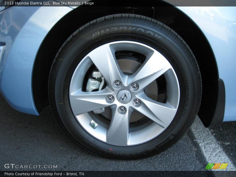 Blue Sky Metallic / Beige 2013 Hyundai Elantra GLS