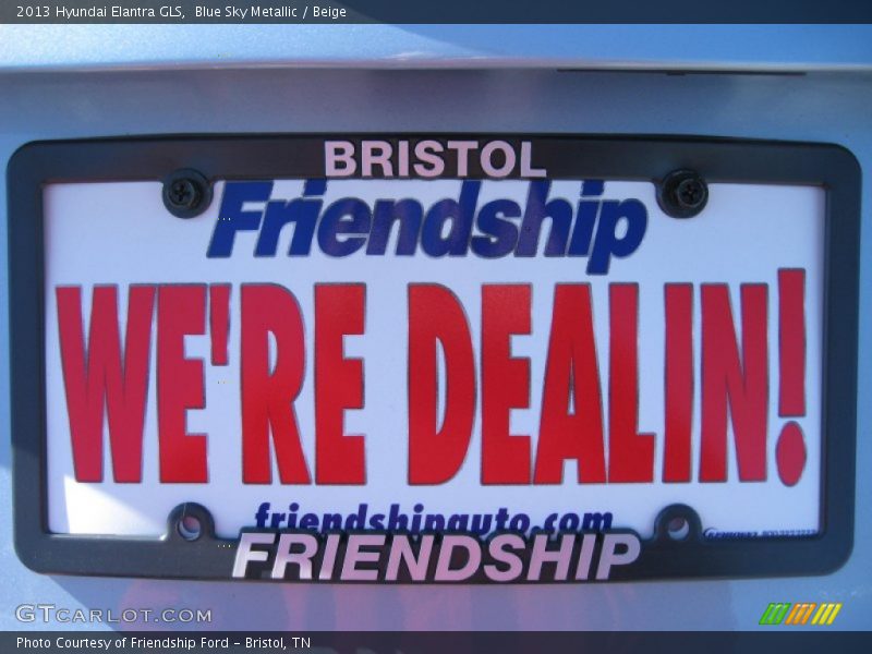 Blue Sky Metallic / Beige 2013 Hyundai Elantra GLS