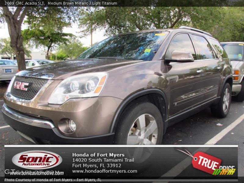 Medium Brown Metallic / Light Titanium 2009 GMC Acadia SLT