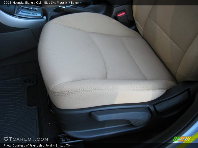 Blue Sky Metallic / Beige 2013 Hyundai Elantra GLS