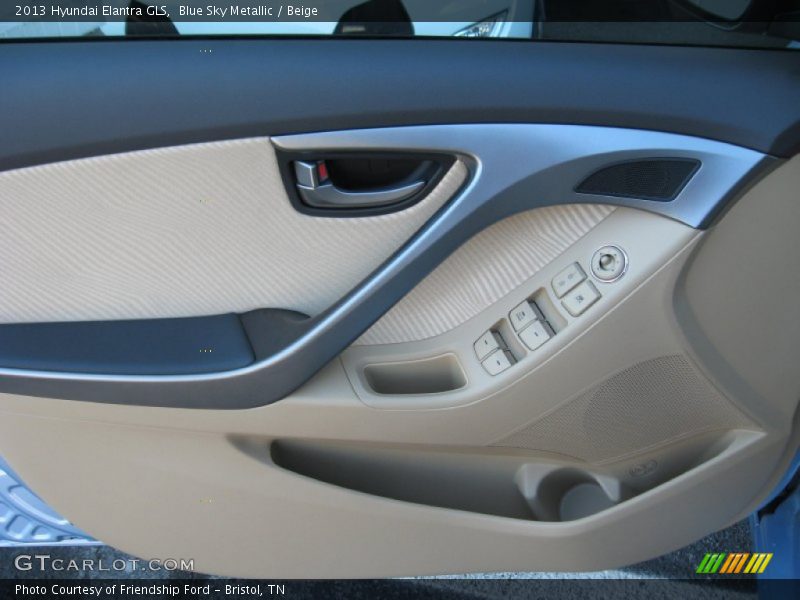 Blue Sky Metallic / Beige 2013 Hyundai Elantra GLS