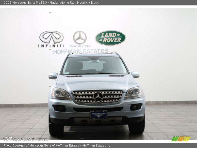 Alpine Rain Metallic / Black 2008 Mercedes-Benz ML 350 4Matic