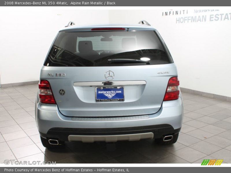 Alpine Rain Metallic / Black 2008 Mercedes-Benz ML 350 4Matic