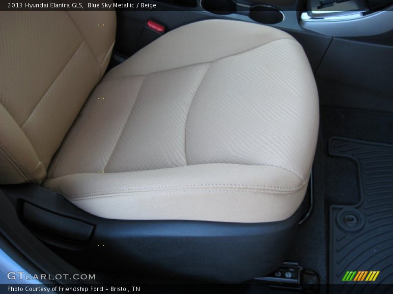 Blue Sky Metallic / Beige 2013 Hyundai Elantra GLS