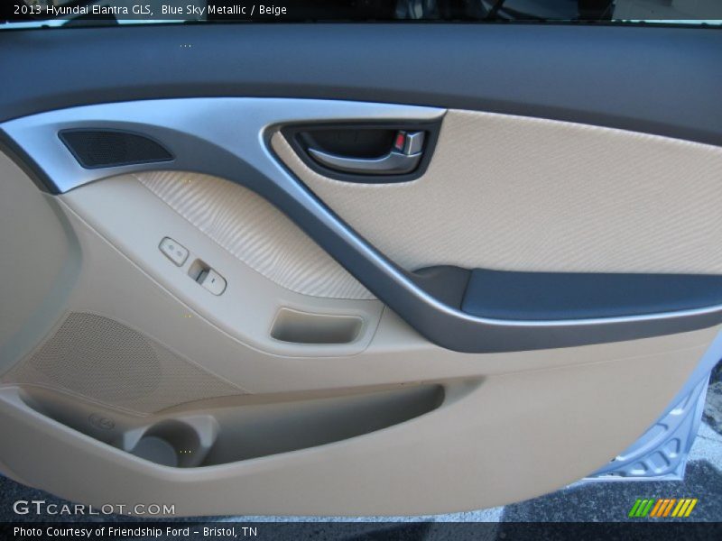 Blue Sky Metallic / Beige 2013 Hyundai Elantra GLS