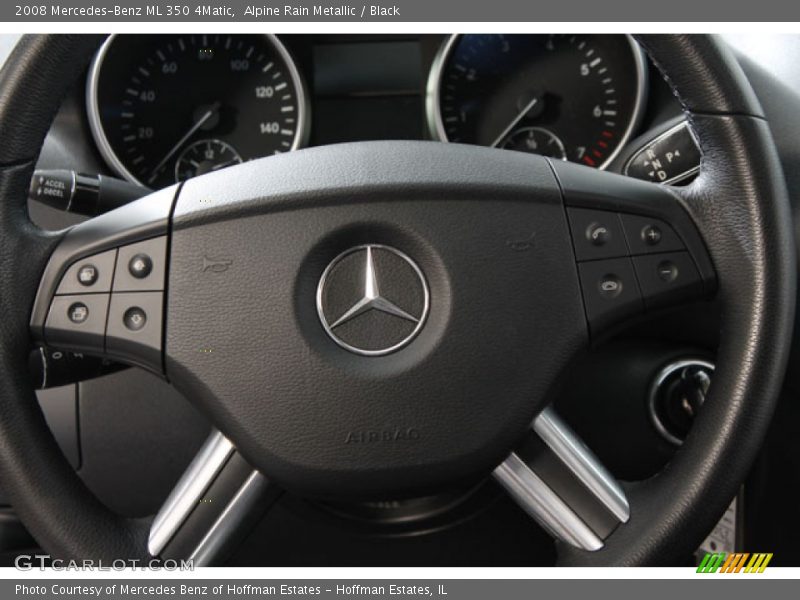 Alpine Rain Metallic / Black 2008 Mercedes-Benz ML 350 4Matic