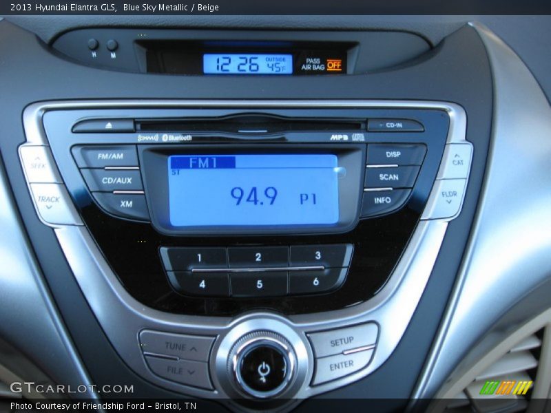 Blue Sky Metallic / Beige 2013 Hyundai Elantra GLS