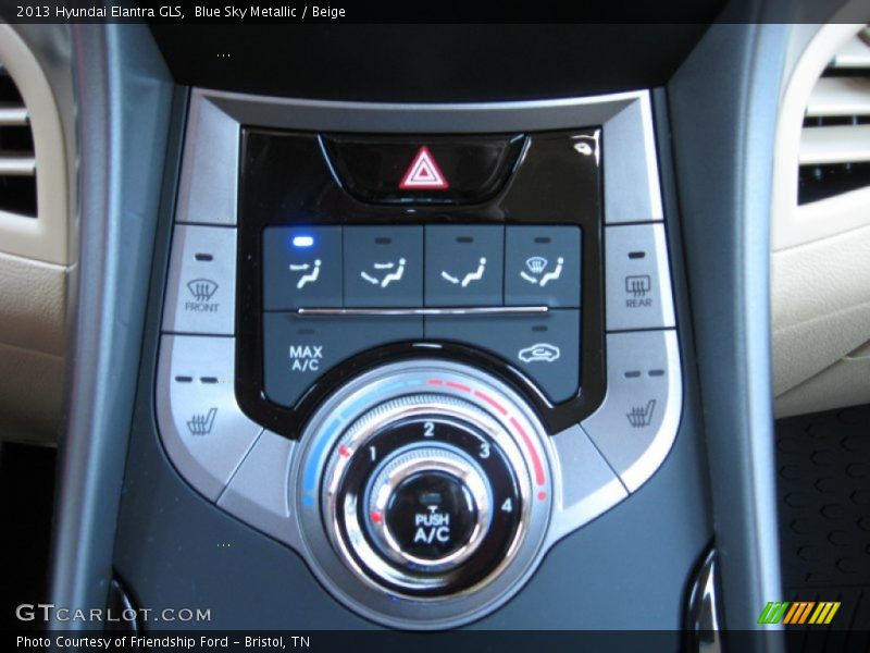 Blue Sky Metallic / Beige 2013 Hyundai Elantra GLS