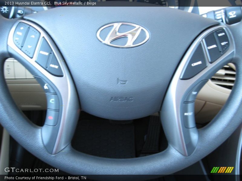 Blue Sky Metallic / Beige 2013 Hyundai Elantra GLS