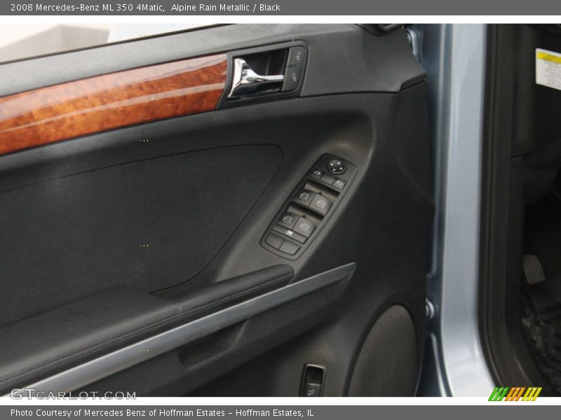 Alpine Rain Metallic / Black 2008 Mercedes-Benz ML 350 4Matic