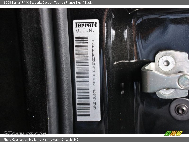 Tour de France Blue / Black 2008 Ferrari F430 Scuderia Coupe