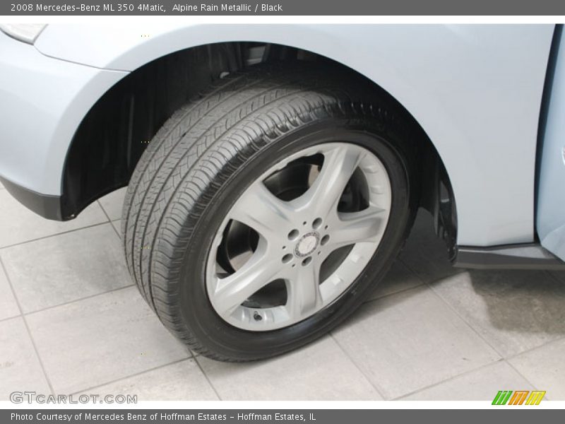 Alpine Rain Metallic / Black 2008 Mercedes-Benz ML 350 4Matic