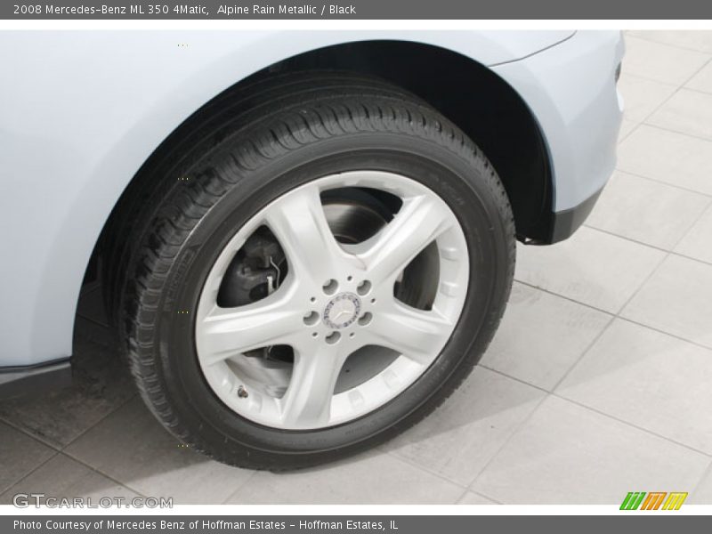 Alpine Rain Metallic / Black 2008 Mercedes-Benz ML 350 4Matic