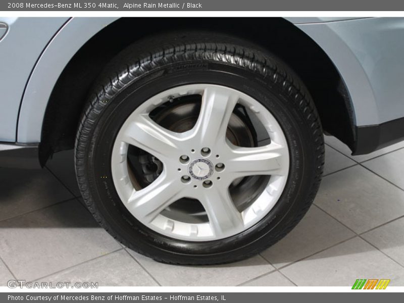 Alpine Rain Metallic / Black 2008 Mercedes-Benz ML 350 4Matic