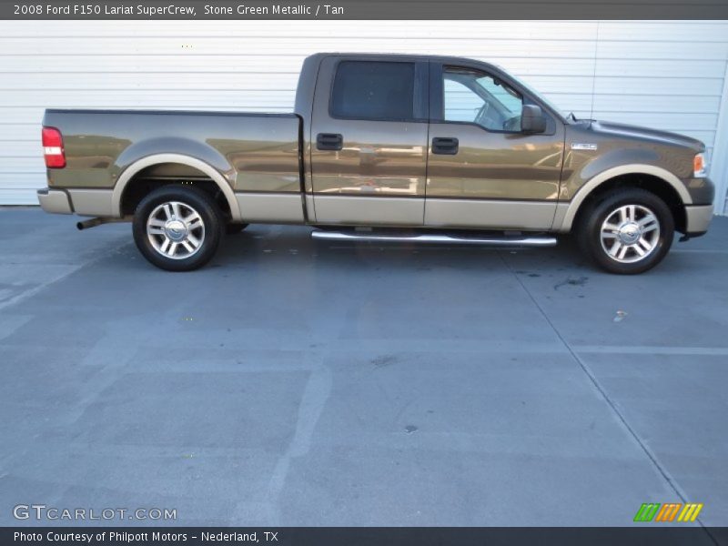 Stone Green Metallic / Tan 2008 Ford F150 Lariat SuperCrew