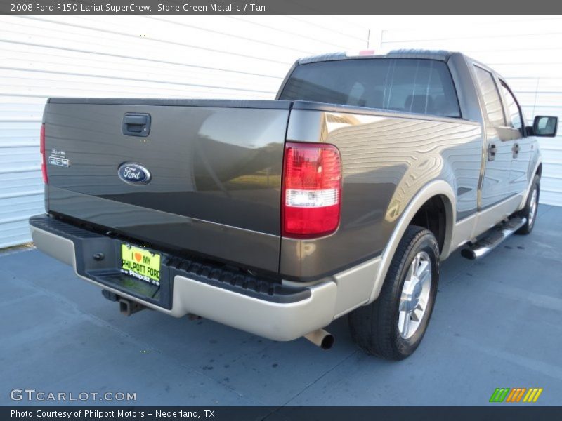 Stone Green Metallic / Tan 2008 Ford F150 Lariat SuperCrew