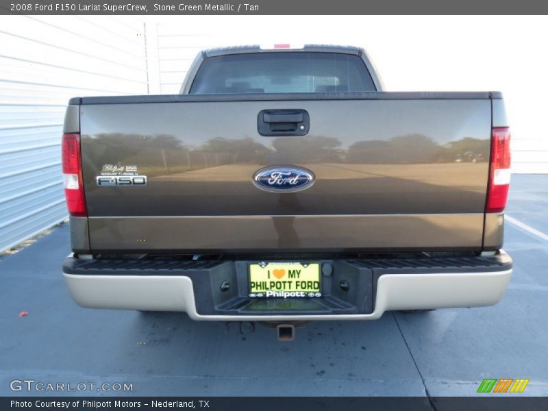 Stone Green Metallic / Tan 2008 Ford F150 Lariat SuperCrew