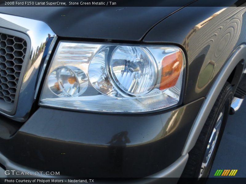 Stone Green Metallic / Tan 2008 Ford F150 Lariat SuperCrew