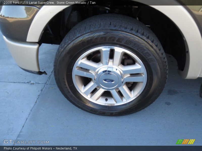 Stone Green Metallic / Tan 2008 Ford F150 Lariat SuperCrew
