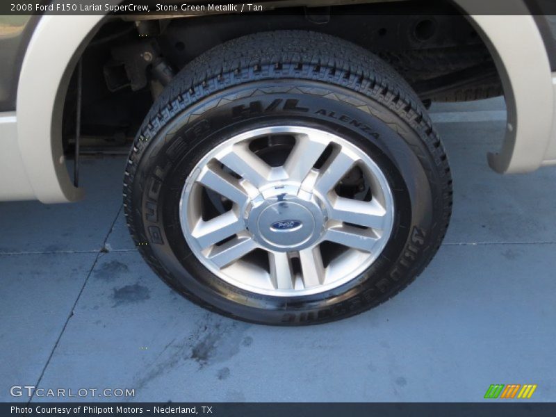 Stone Green Metallic / Tan 2008 Ford F150 Lariat SuperCrew