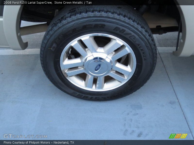 Stone Green Metallic / Tan 2008 Ford F150 Lariat SuperCrew