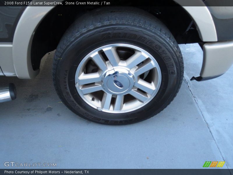 Stone Green Metallic / Tan 2008 Ford F150 Lariat SuperCrew