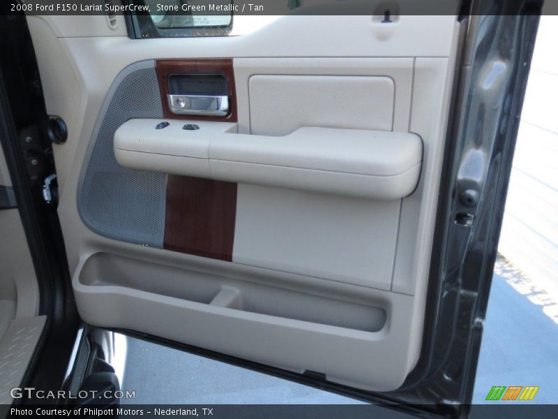 Stone Green Metallic / Tan 2008 Ford F150 Lariat SuperCrew
