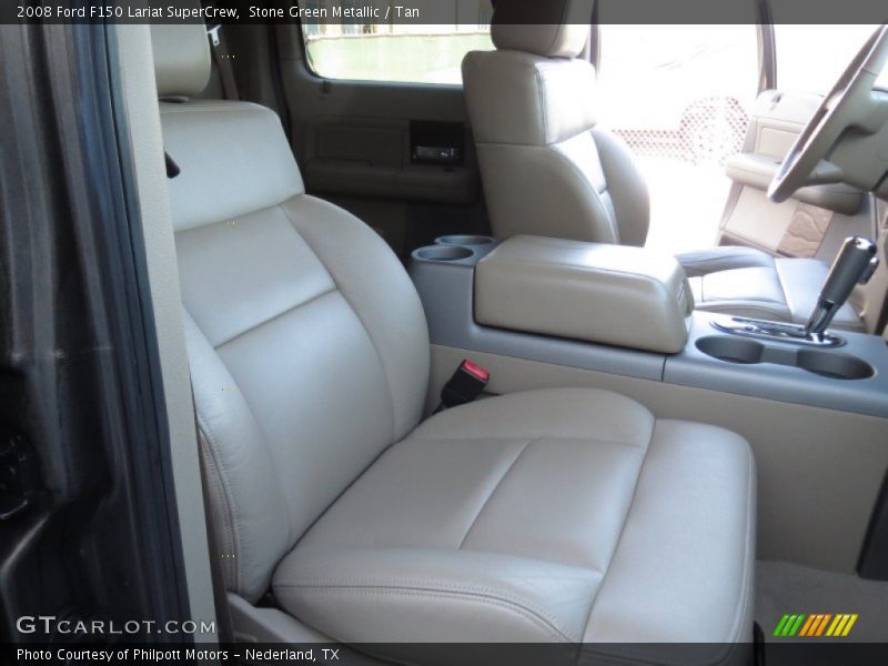 Stone Green Metallic / Tan 2008 Ford F150 Lariat SuperCrew