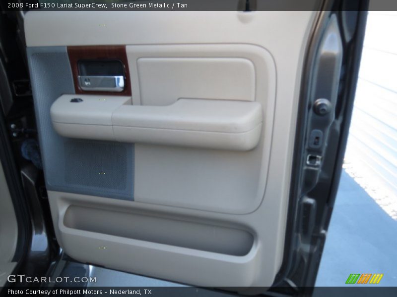 Stone Green Metallic / Tan 2008 Ford F150 Lariat SuperCrew