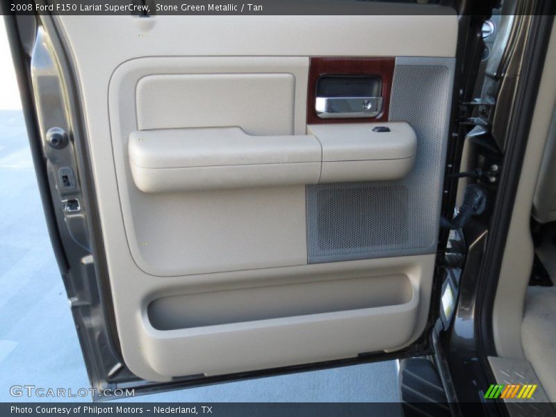 Stone Green Metallic / Tan 2008 Ford F150 Lariat SuperCrew